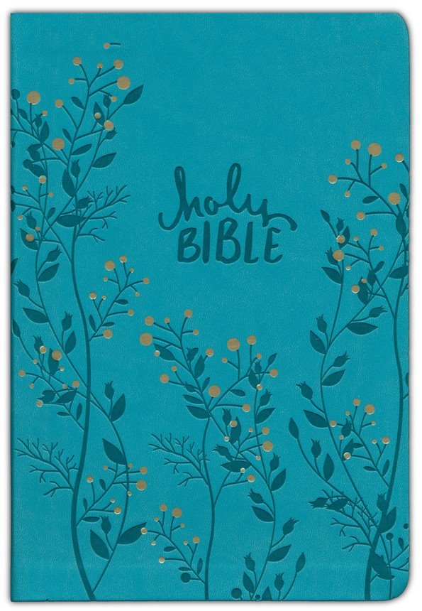 NKJV Giant Print Holy Bible, Aqua Leathersoft