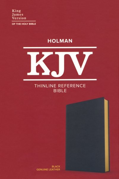 KJV Thinline Reference Bible (Black Genuine Leather)