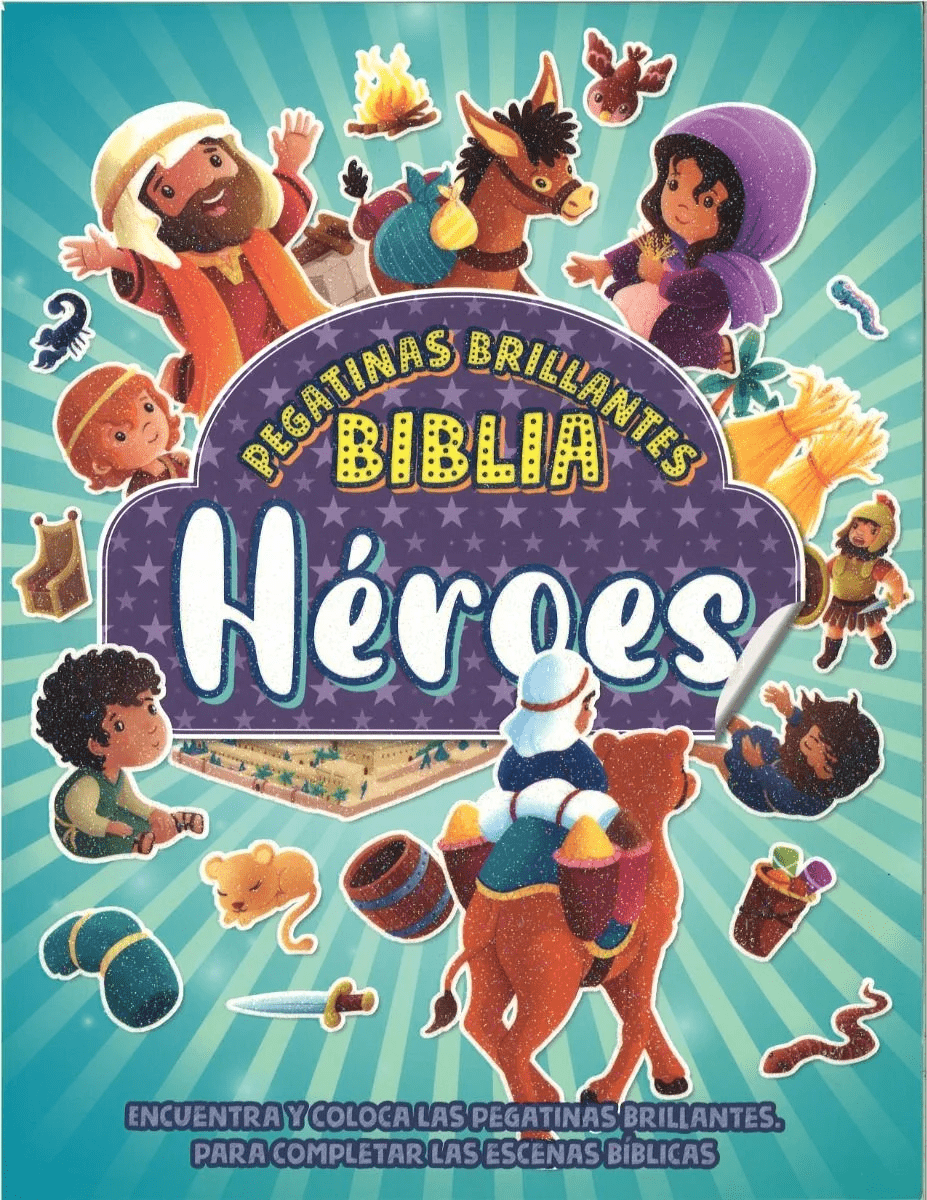 Sparkly Sticker Bible Heroes (Spanish)